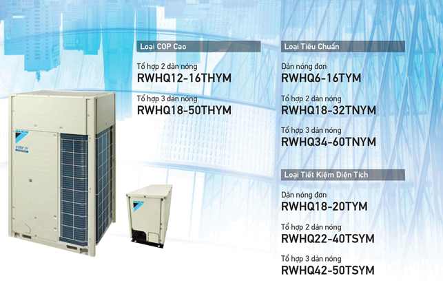 HỆ THỐNG ĐIỀU HOÀ TRUNG TÂM DAIKIN VRV IV SERIES - THU HỒI NHIỆT CẤP NƯỚC NÓNG